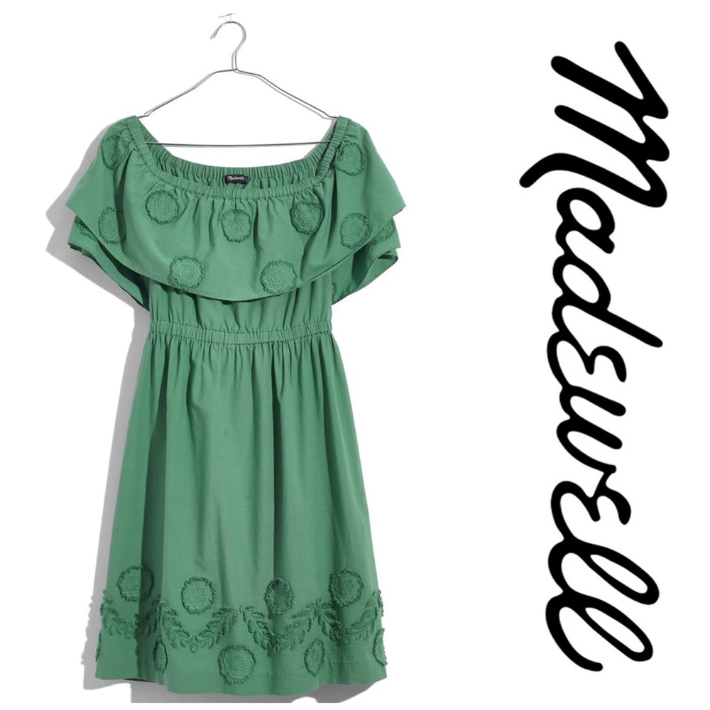 Madewell Appliquéd Off-the-Shoulder Dress - Picture 4 of 4